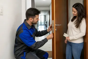 Chaveiro utilizando ferramentas para abrir uma porta em Santa Bárbara d'Oeste.
